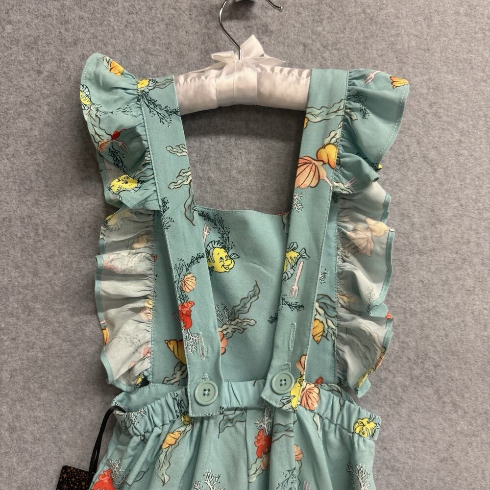 BoxLunch x Disney Little Mermaid Ariel Toddler Ruffle Romper Girls Size 4T NWT - Picture 6 of 8